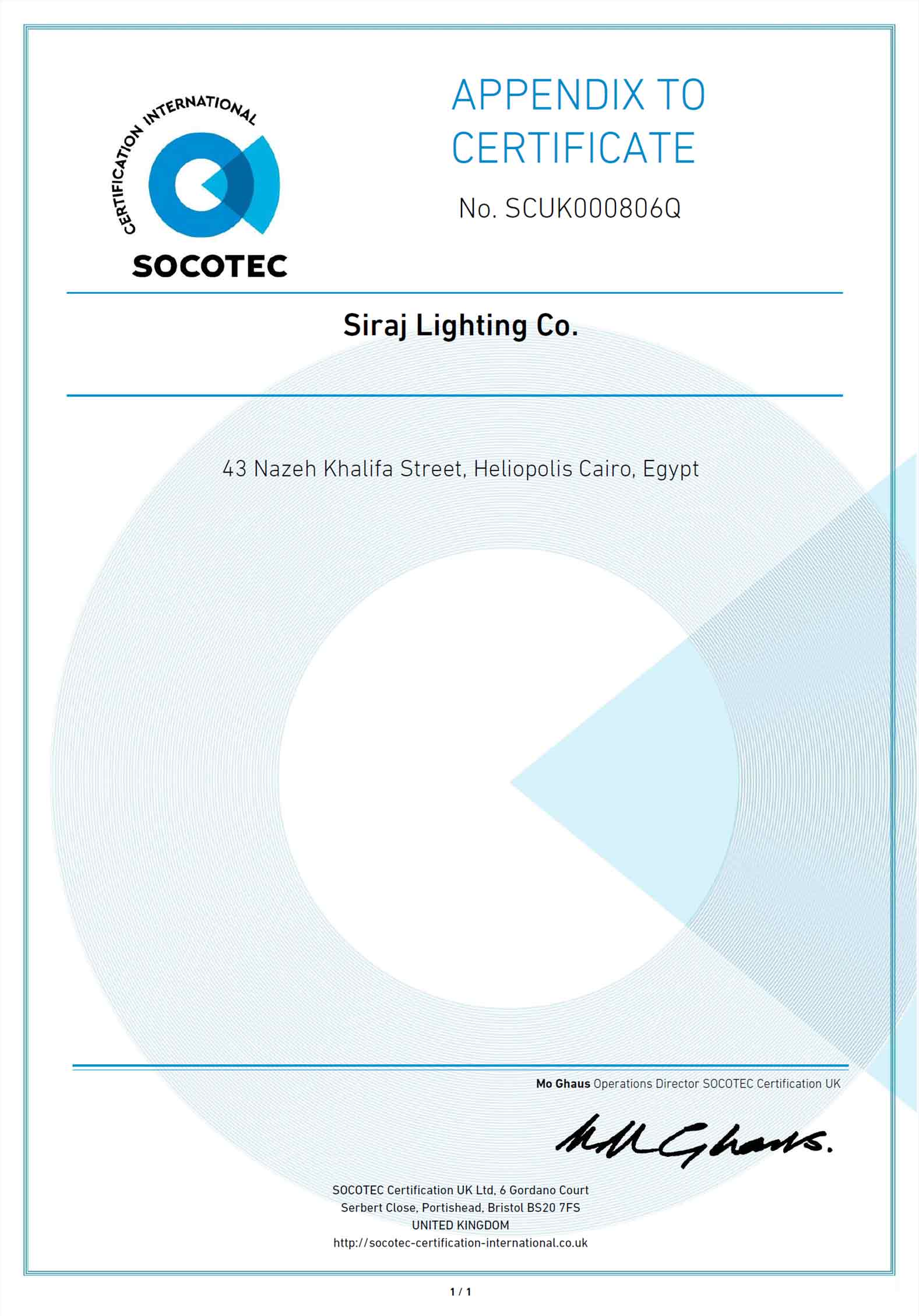ISO Certificate